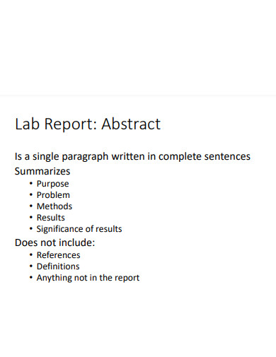 Lab Report Abstract