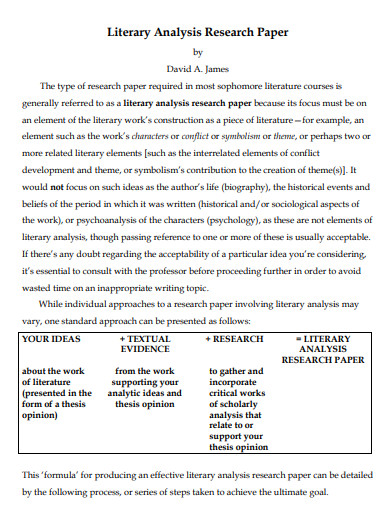 literary analysis research paper dissertation