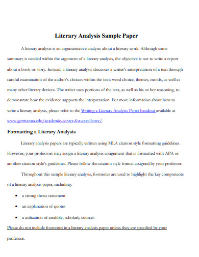 literary analysis example essay pdf