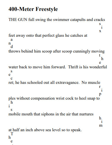 meter freestyle poem example