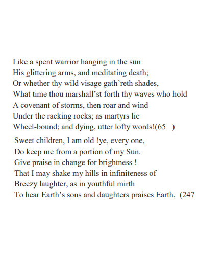 nature verse poem