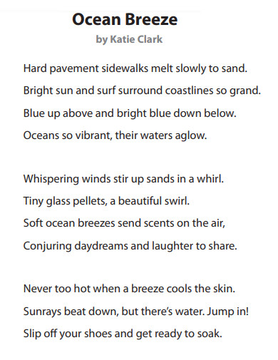 ocean poem of alliteration example
