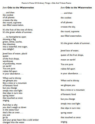 ode summer poem example 