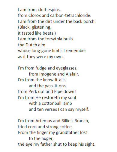 persona i am from poem example