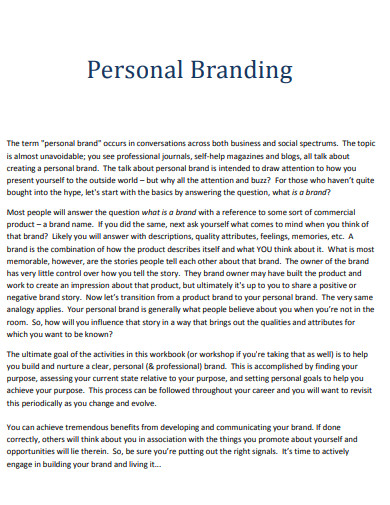 personal branding template