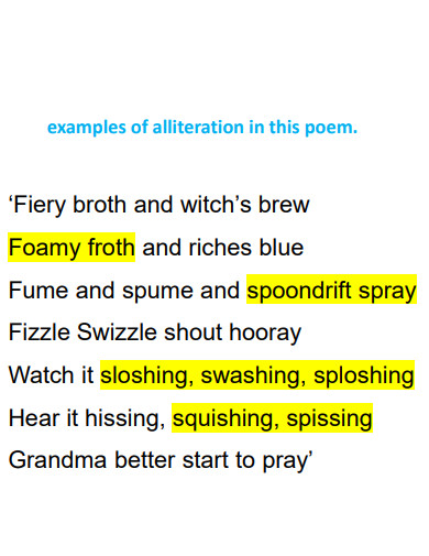 poem of alliteration template