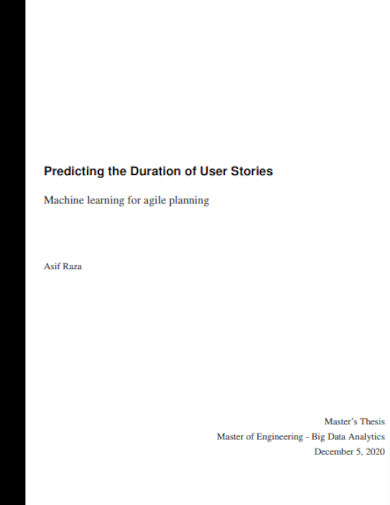 predicting the duration of user stories