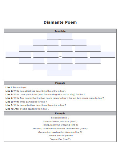 30+ Diamante Poem Examples in PDF | Examples