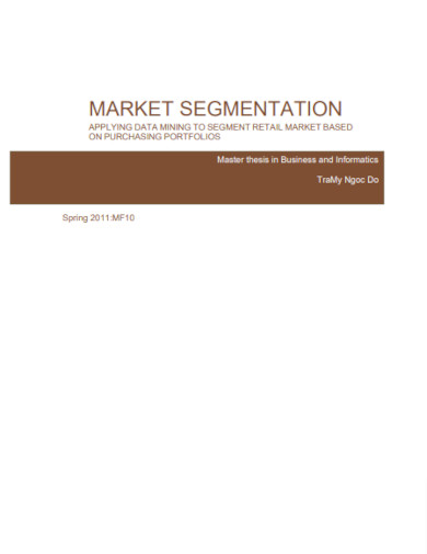 printable market segmentation example