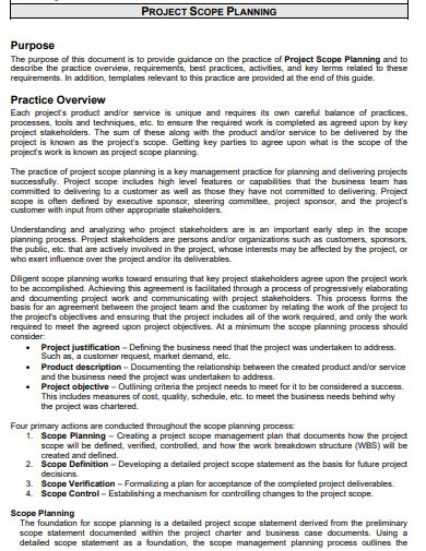 30+ Project Scope Examples in Word Google Docs Apple Pages PDF | Examples