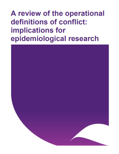 review of the operational definitions of conflict