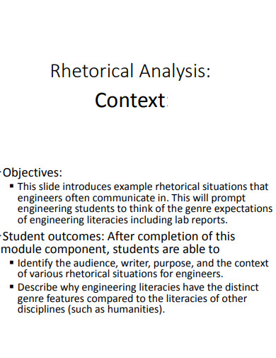 rhetorical context analysis