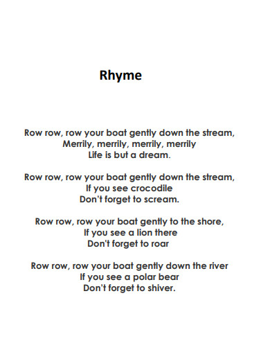 rhyme layout example