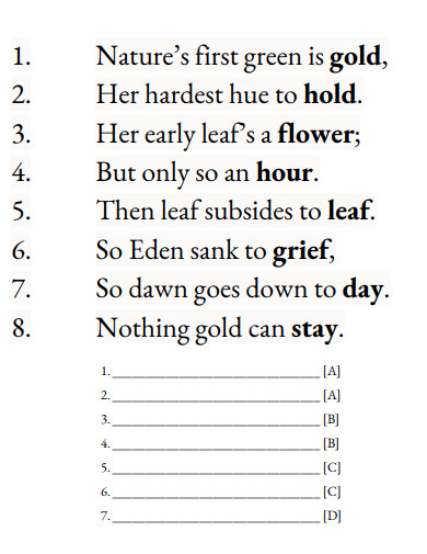 28+ Rhyme Scheme Examples in PDF | Examples