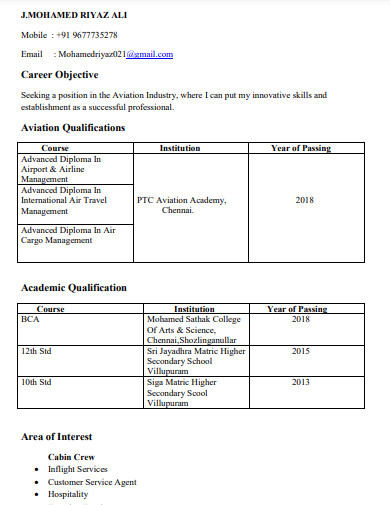 Sample Career Objective Example