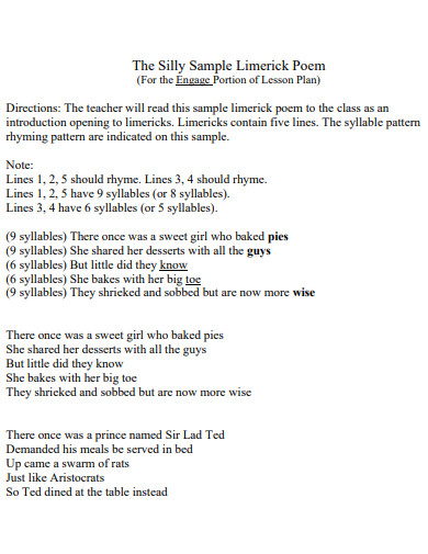 sample limerick poem