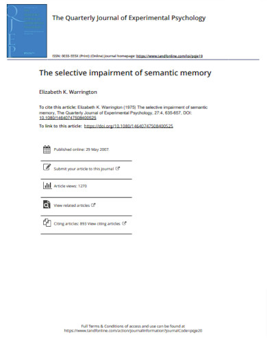 19+ Semantic Memory - Examples, PDF, Google Docs | Examples