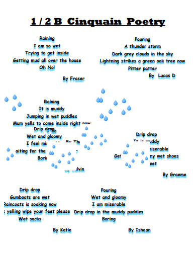 simple cinquain poem example