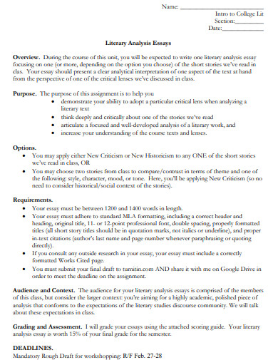 literary analysis essay topics