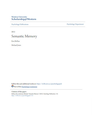 simple semantic memory example
