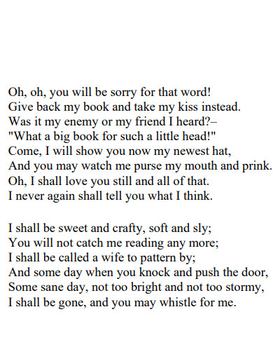 simple sonnet poem example
