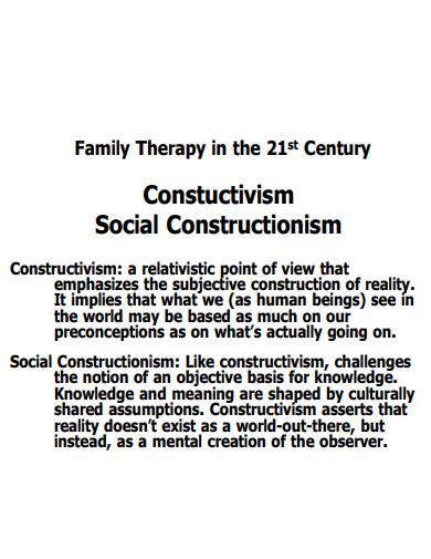 social constructionism family