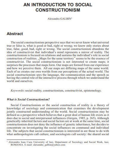 social constructionism introduction