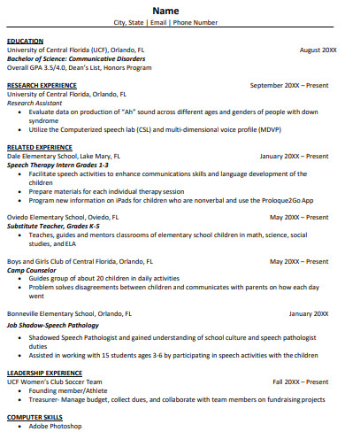 standard nursing resume example