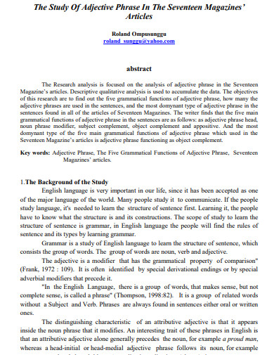 30 Adjective Phrase Examples In PDF Examples
