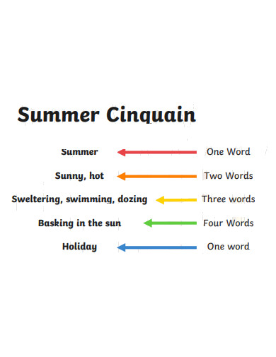 summer cinquain poem example