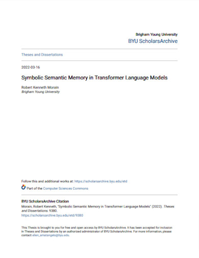 symbolic semantic memory in transformer language models