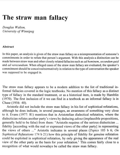 the straw man fallacy