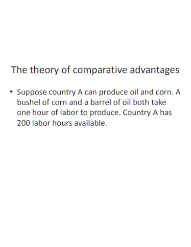 theory of comparative advantages example