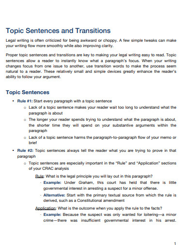 topic transition sentences 
