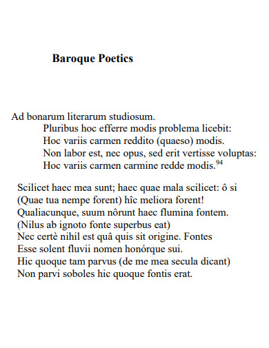 baroque poem