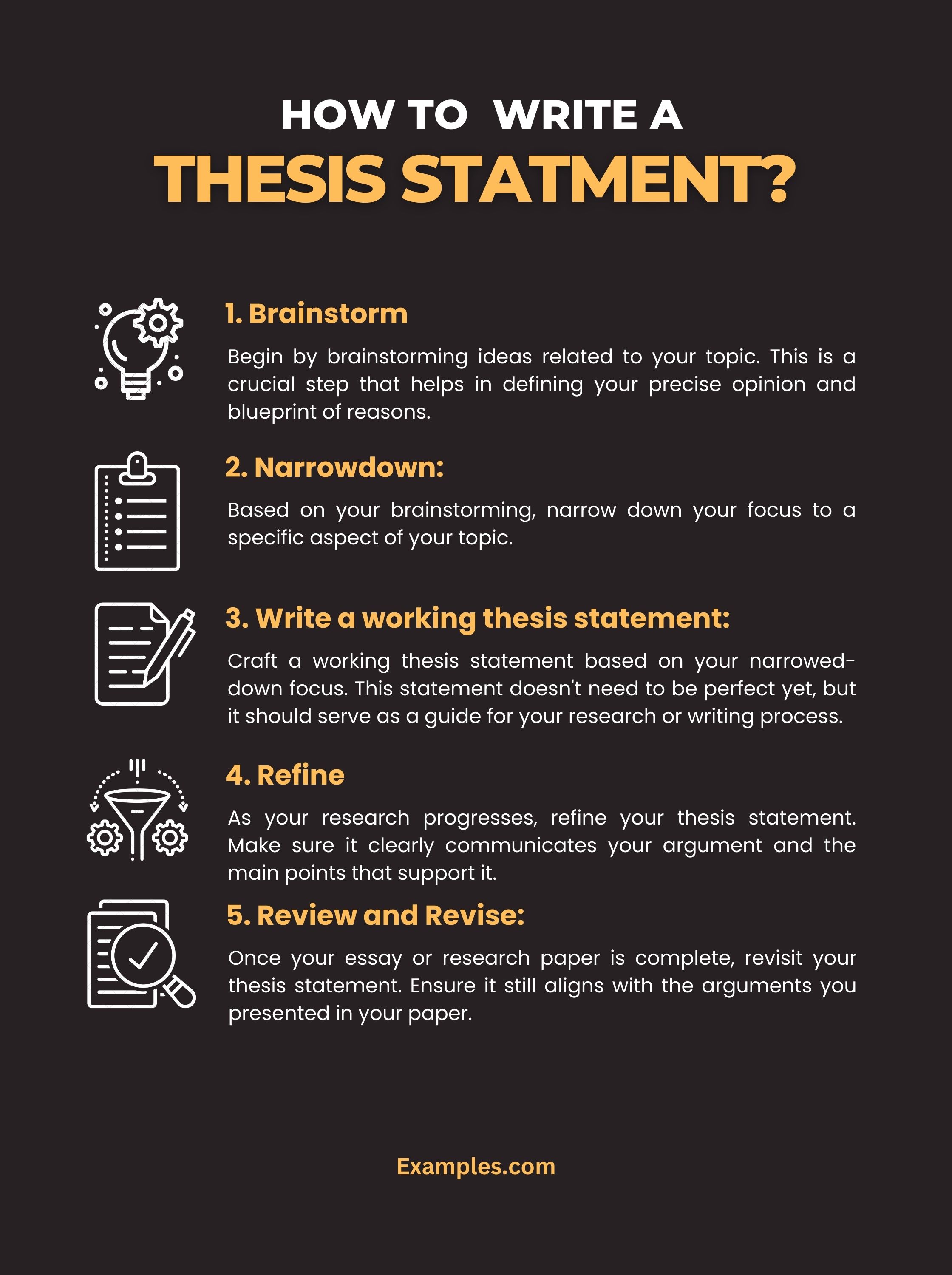 a working thesis is a statement that