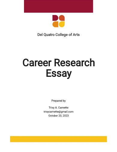 essay about research work