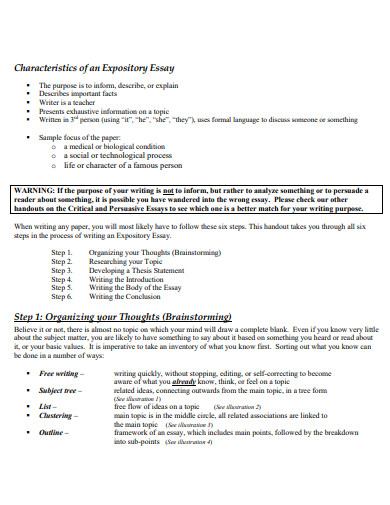 characteristics of expository writing example