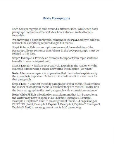 editable body paragraphs example