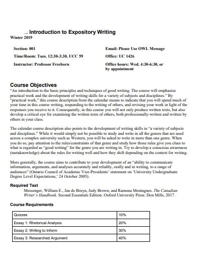 introduction to expository writing example