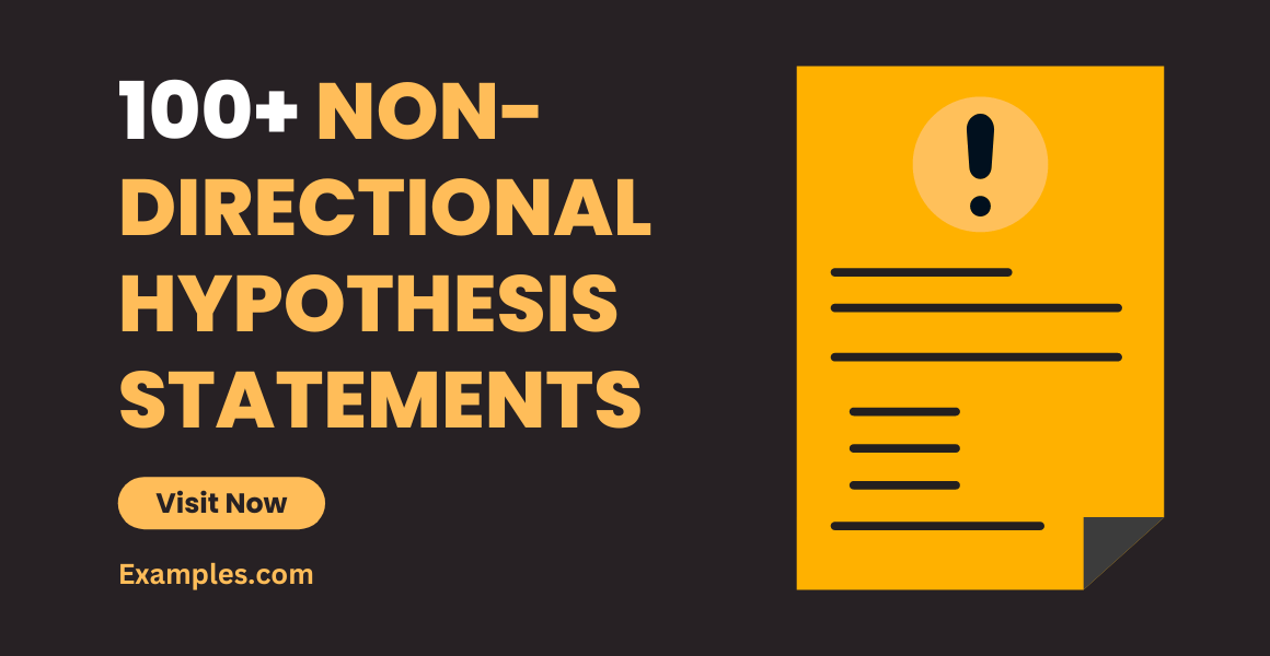 Non Directional Hypothesis Statement Examples