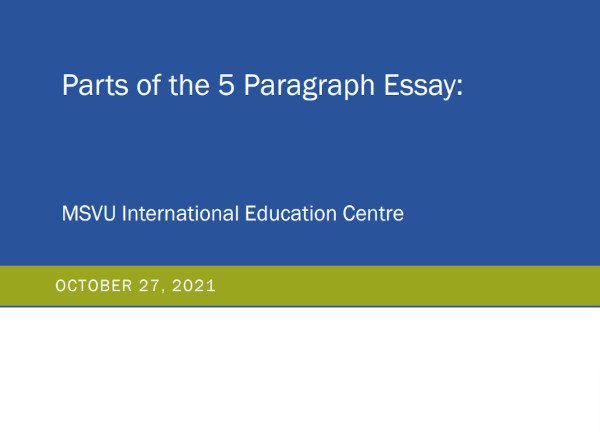 parts of the 5 paragraph essay example