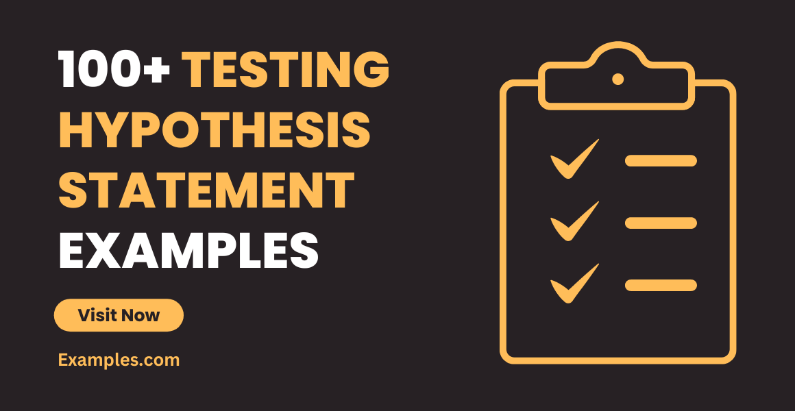 statement of hypothesis testing