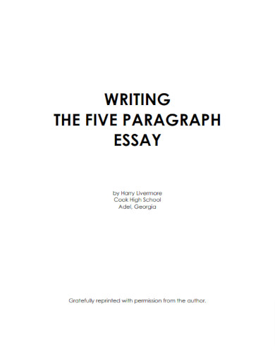 writing the five paragraph essay