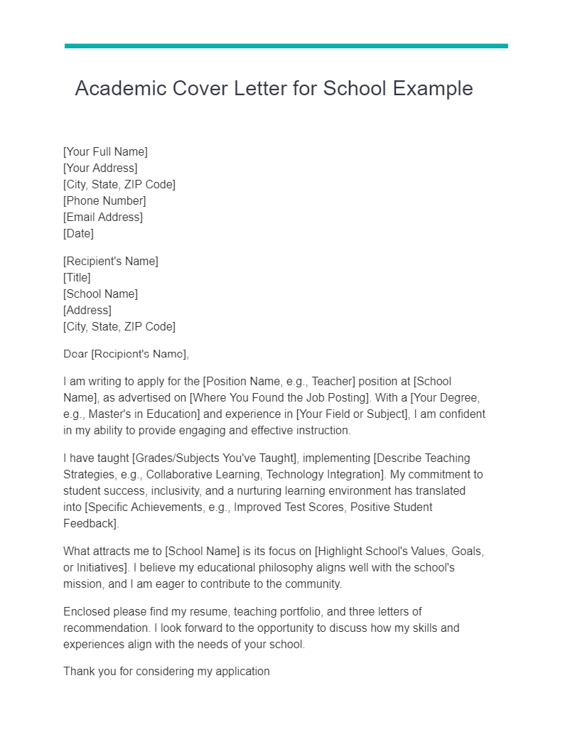 academic cover letter example uk