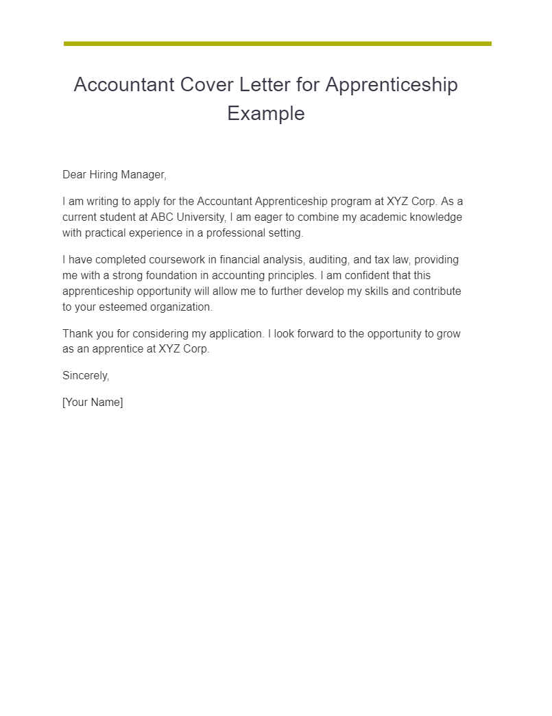 cover letter for apprenticeship with no experience pdf