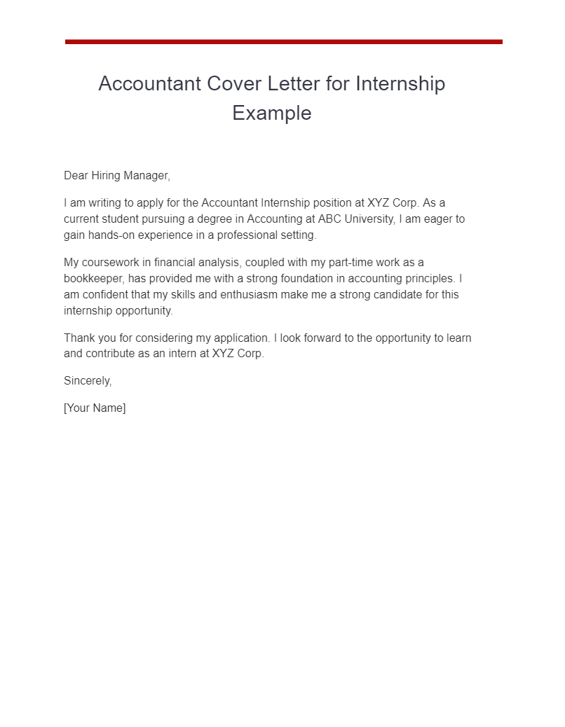 Accountant Cover Letter - 21+ Examples, Format, How to write, PDF