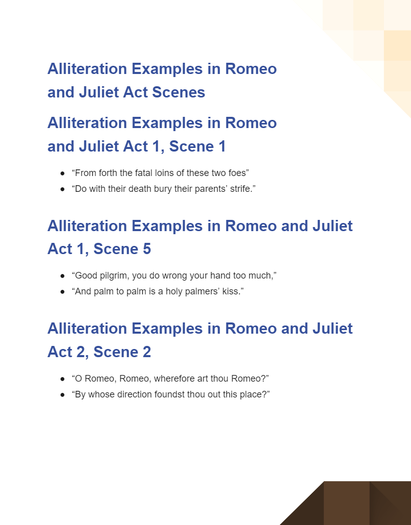 alliteration examples in romeo and juliet act scenes