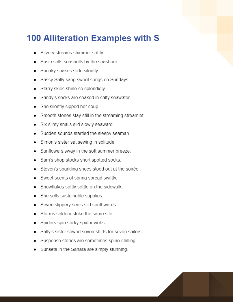 Alliteration With S 99 Examples How To Write PDF Tips   Alliteration Examples With S 