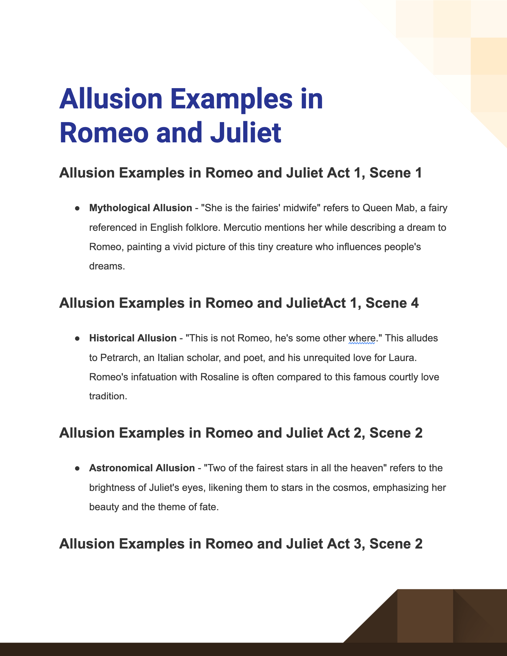 20+ Allusion Examples in Romeo and Juliet, How to Use, Tips Examples